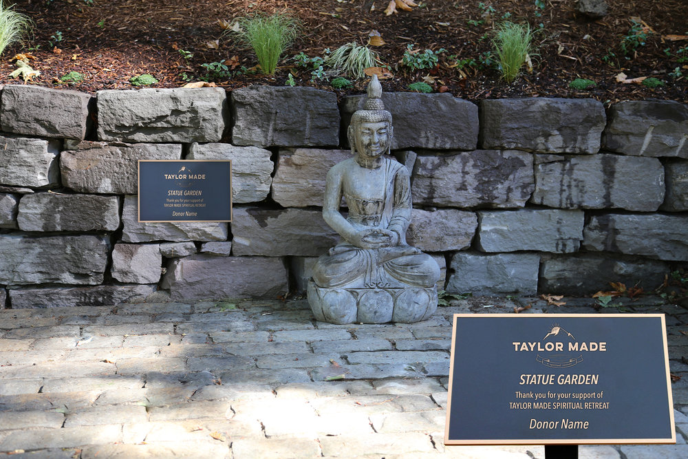 Taylor Made Addiction recovery on site statue garden for sponsorship